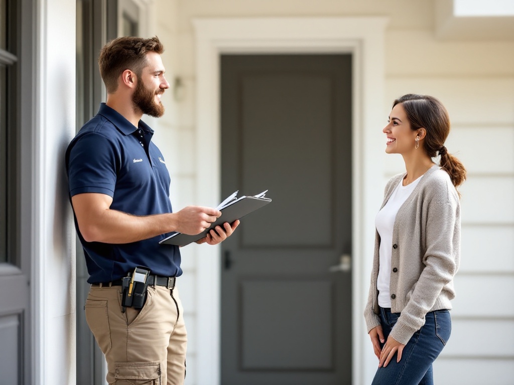 Experienced pest control technician in Coral Springs, FL checking for pests